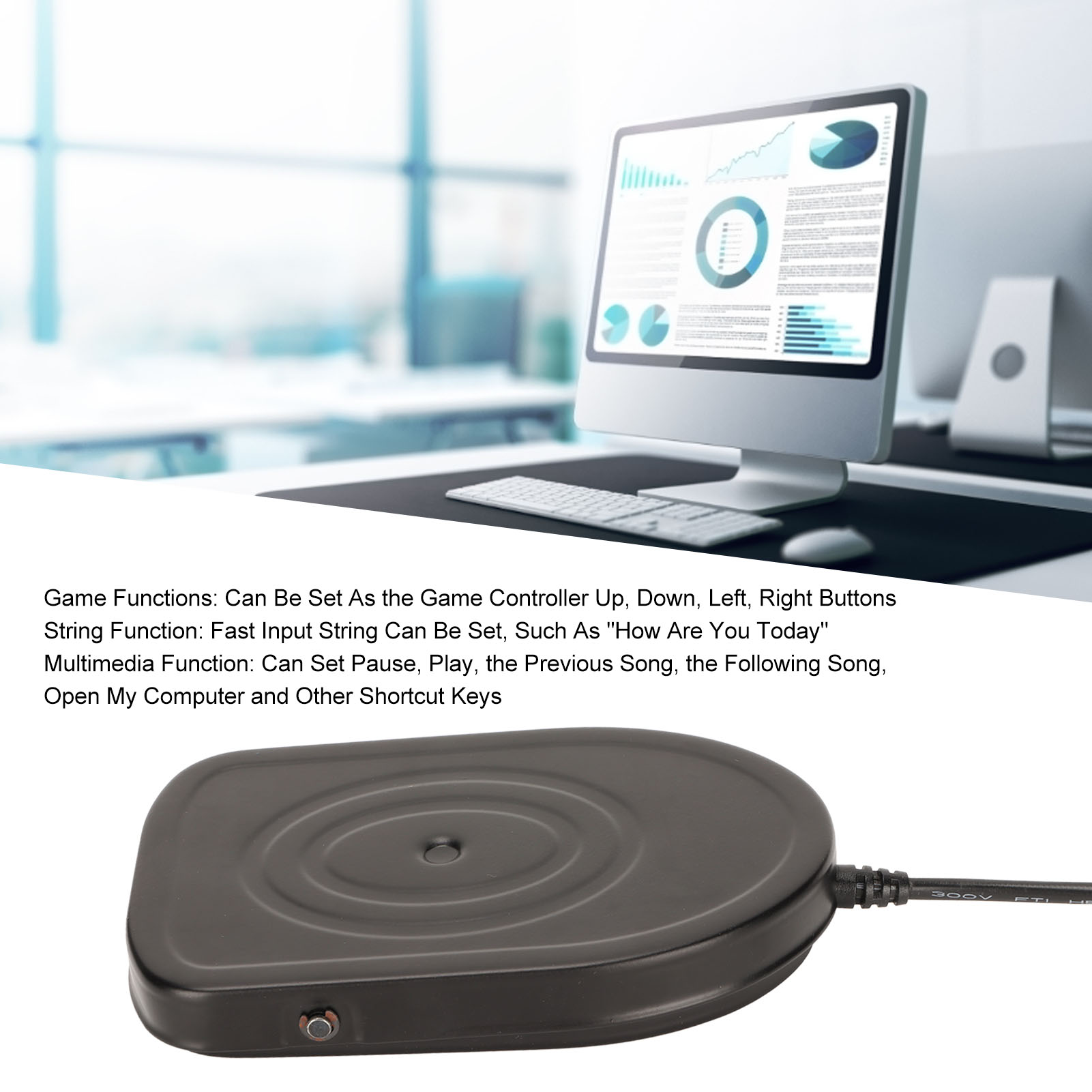 Gaming Controller - Gaming Foot Pedal Multi Function 1.5mm