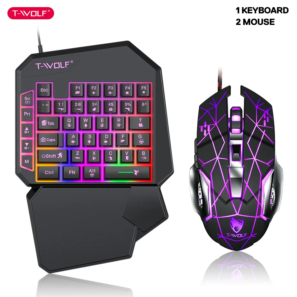 Pc Gaming Set - T-WOLF TF900 One Handed Keyboard Throne