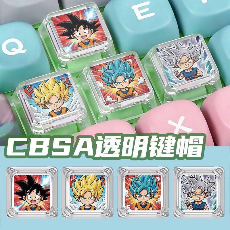 Custom Keycaps - Dragon Ball Super Saiyan Cartoon Keycaps