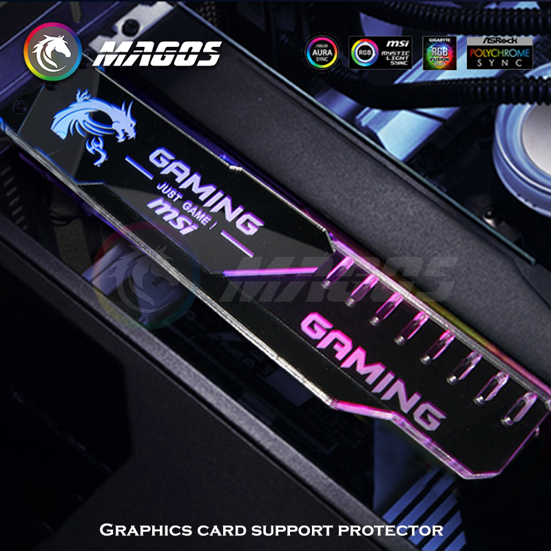 GPU Holder ARGB Silver Mirror  - Pc Gaming Msi recension och pris