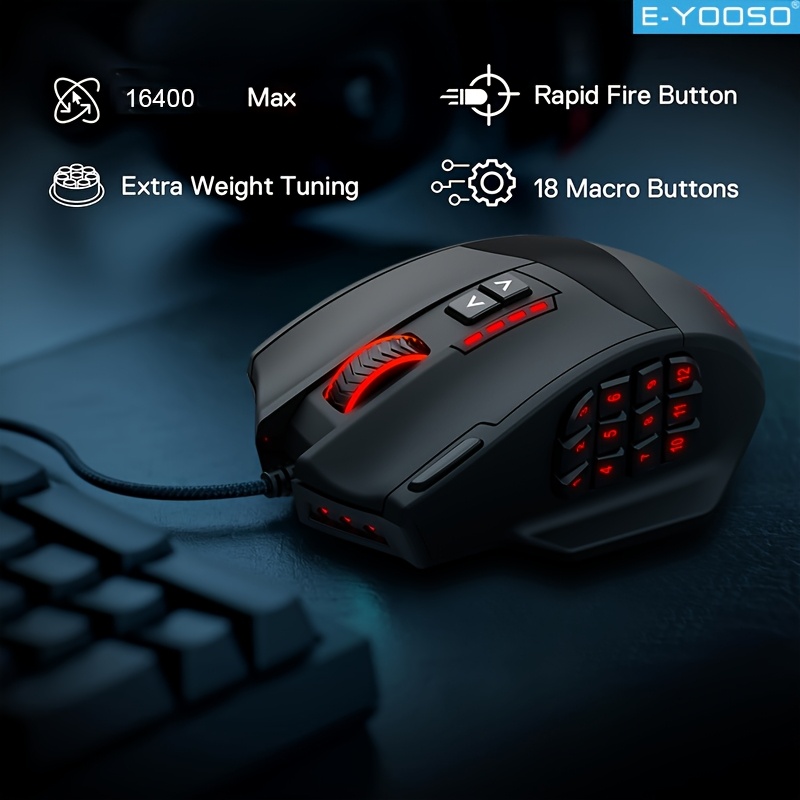 E-YOOSO RGB Wired Gaming Mouse - Pc Gaming Editing recension och pris