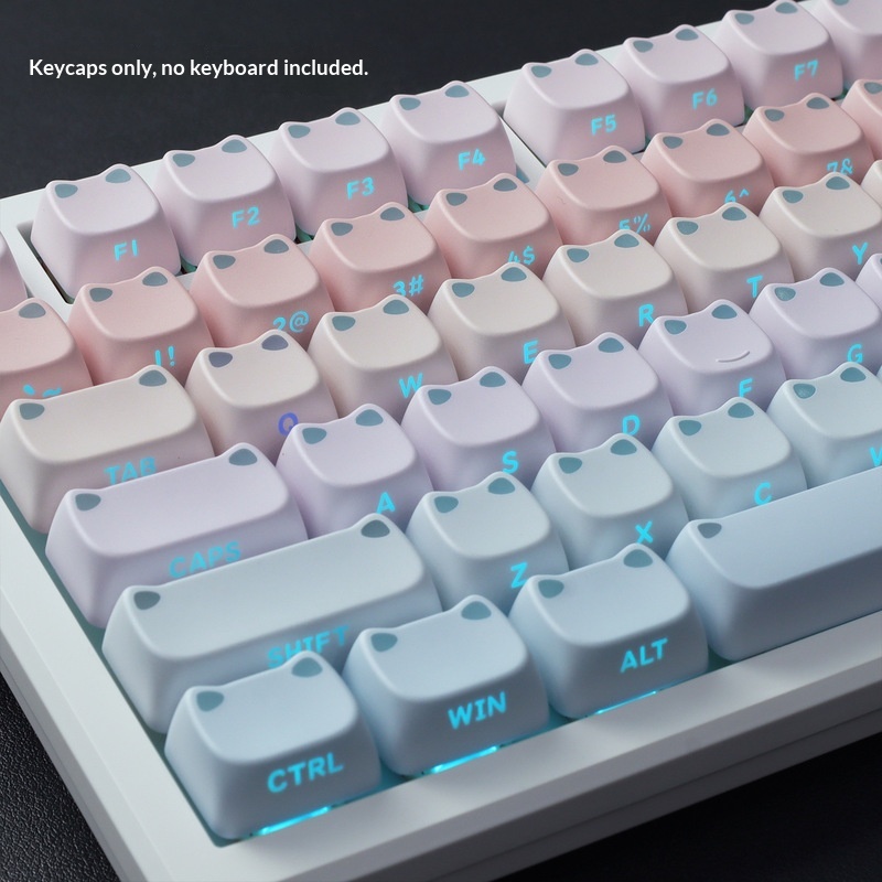 113 Key MAO Cute Cat Ear Trans - Custom Keycaps recension och pris