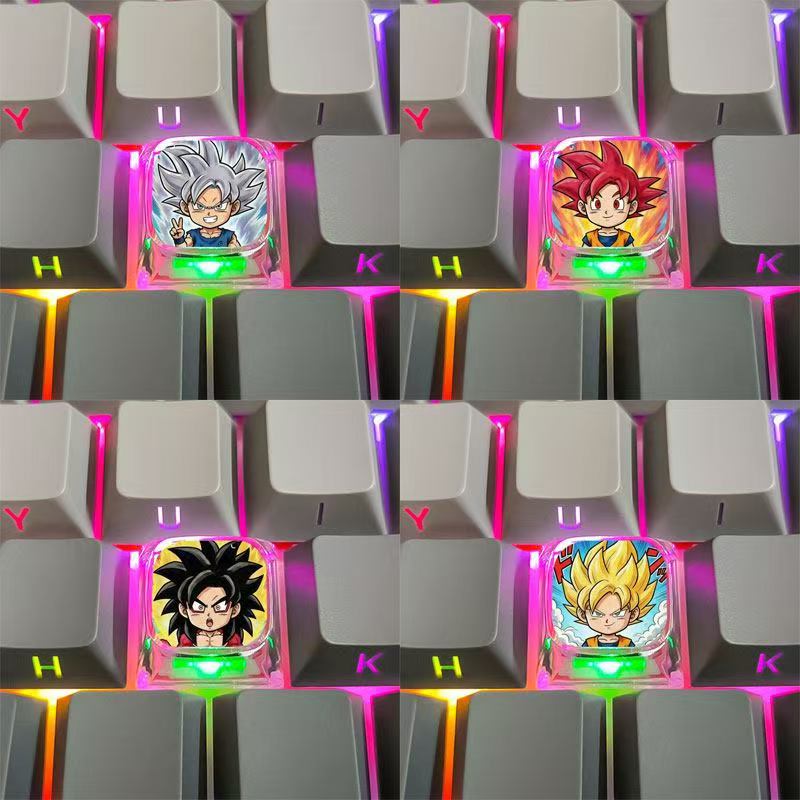 Dragon Ball Super Saiyan Carto - Custom Keycaps recension och pris