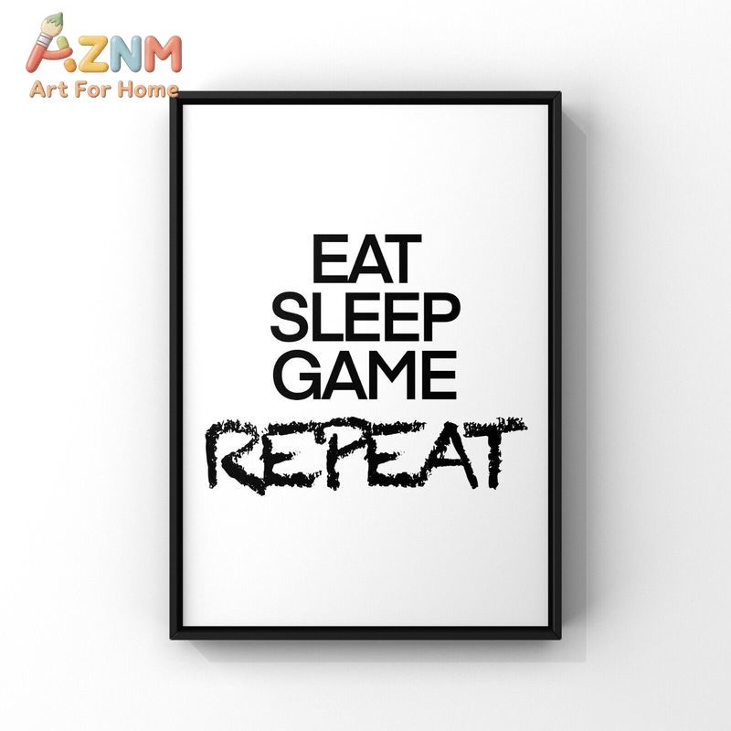 AZNM Black White Gaming Canvas - Gaming Controller recension och pris
