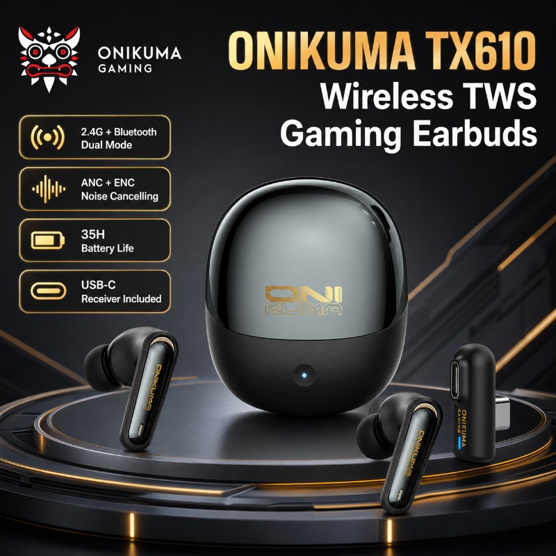 ONIKUMA TX610 Wireless Gaming  - Pc Gaming Earphones recension och pris
