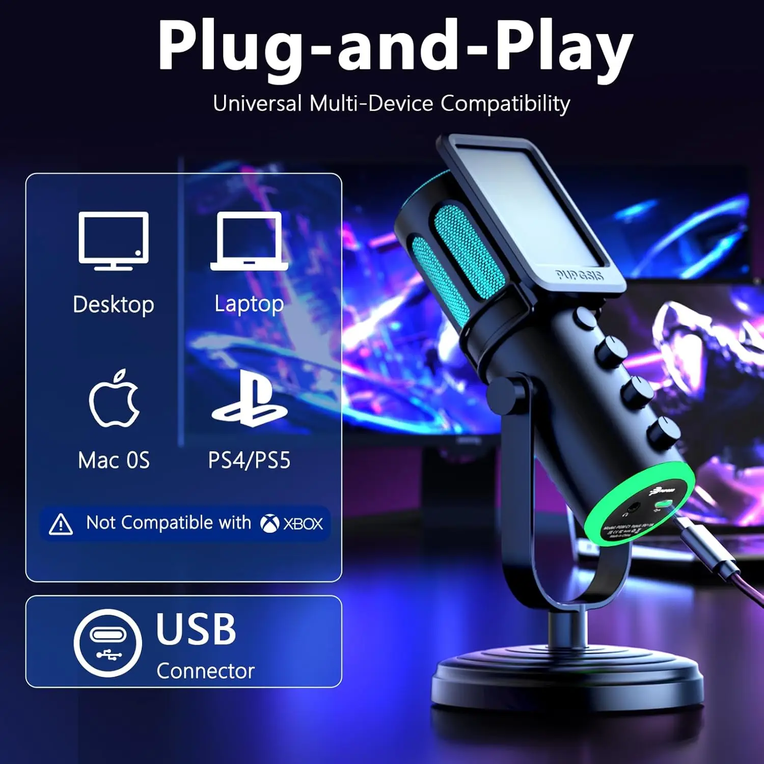 PUPGSIS USB PC Microphone, Gam - Pc Gaming Discord recension och pris