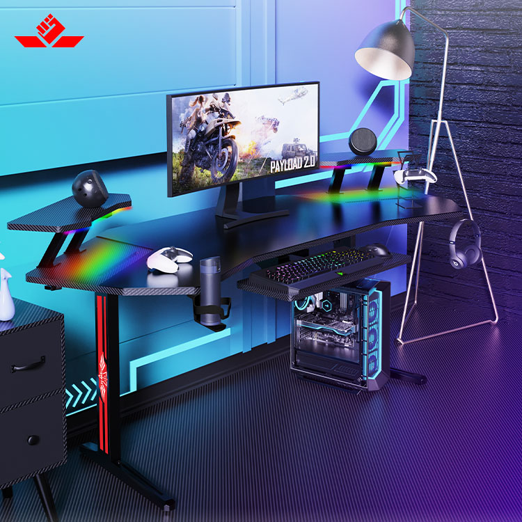 70-Inch Large RGB LED Light E- - Pc Gaming Desk recension och pris