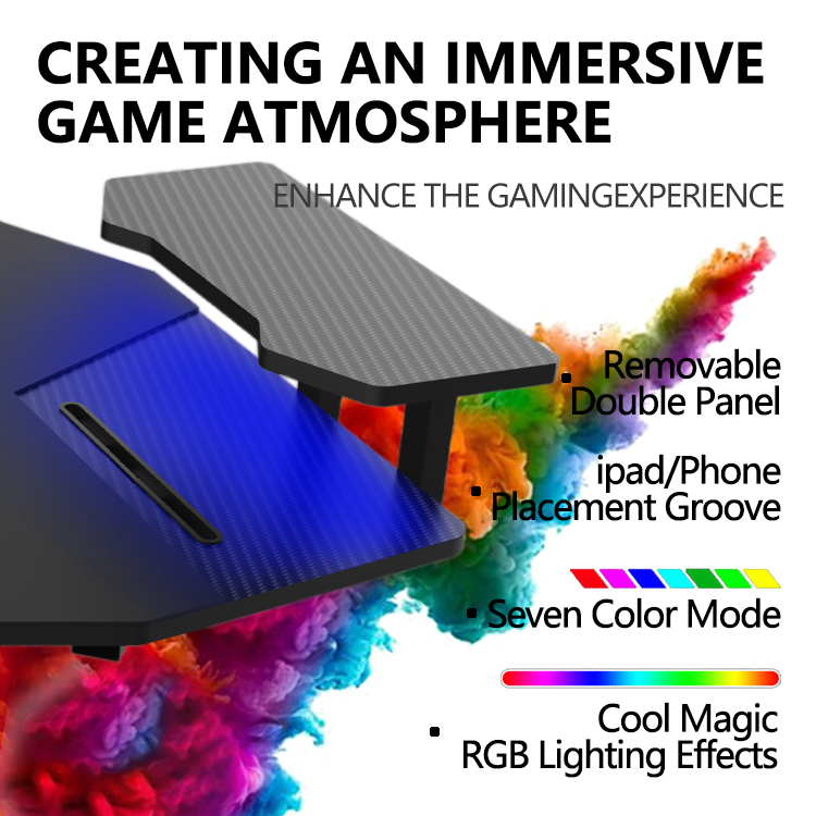 70-Inch Large RGB LED Light E- - Pc Gaming Desk recension och pris