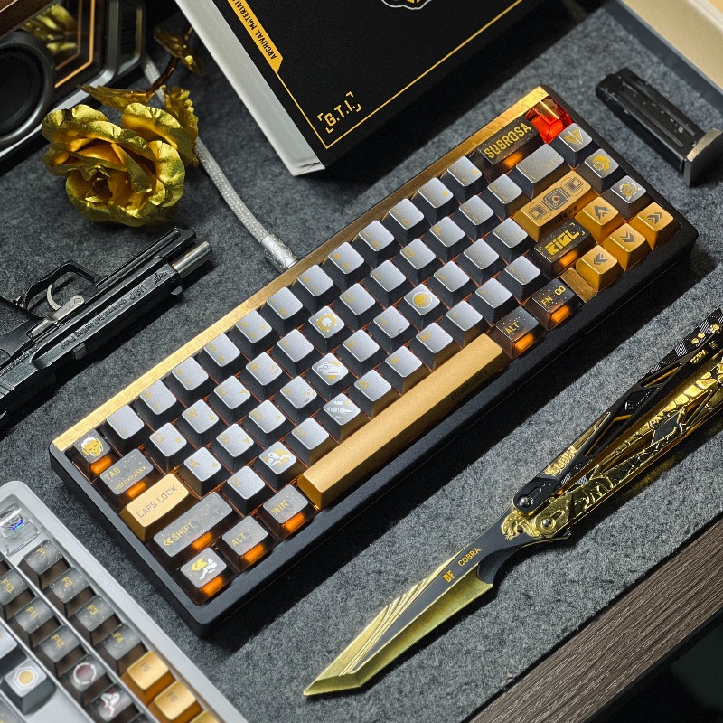 Golden Rose Theme Keycaps Set  - Pc Gaming Set recension och pris