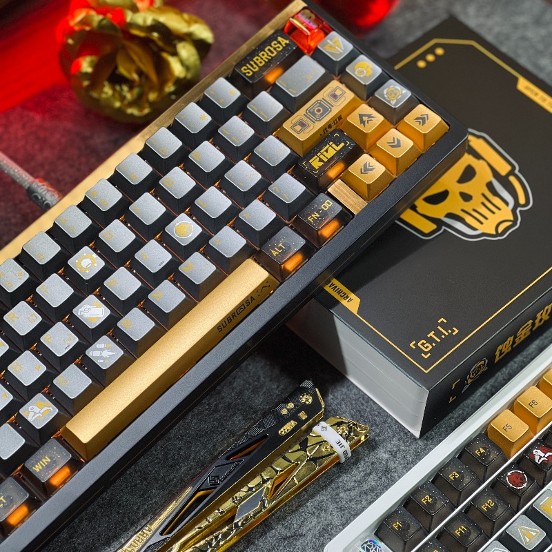 Golden Rose Theme Keycaps Set  - Pc Gaming Set recension och pris