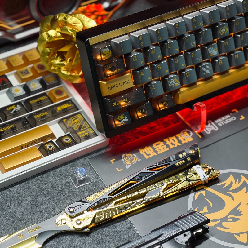Golden Rose Theme Keycaps Set  - Pc Gaming Set recension och pris