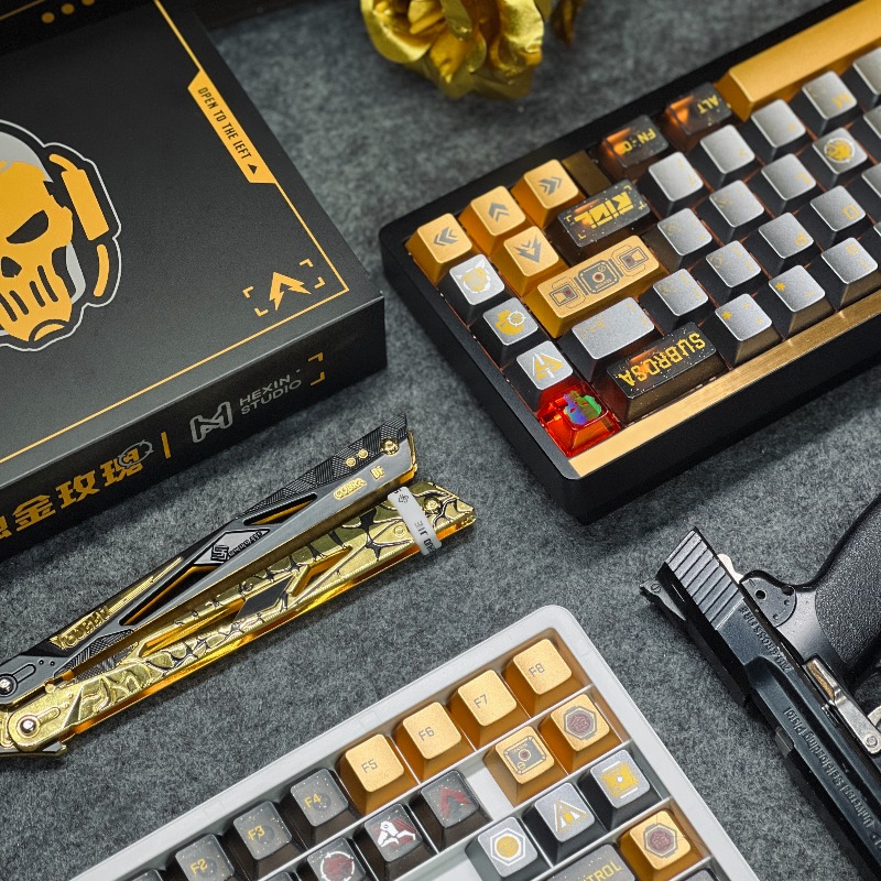 Golden Rose Theme Keycaps Set  - Pc Gaming Set recension och pris