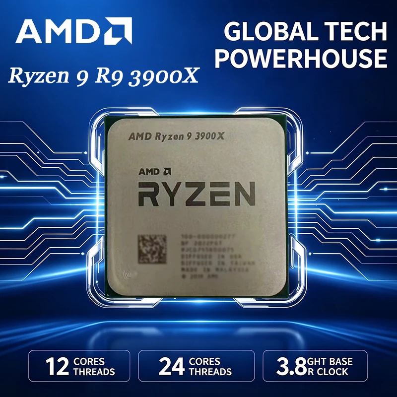 AMD Ryzen 9 R9 3900X CPU 12-Co - Amd Cpu Ryzen 9 recension och pris