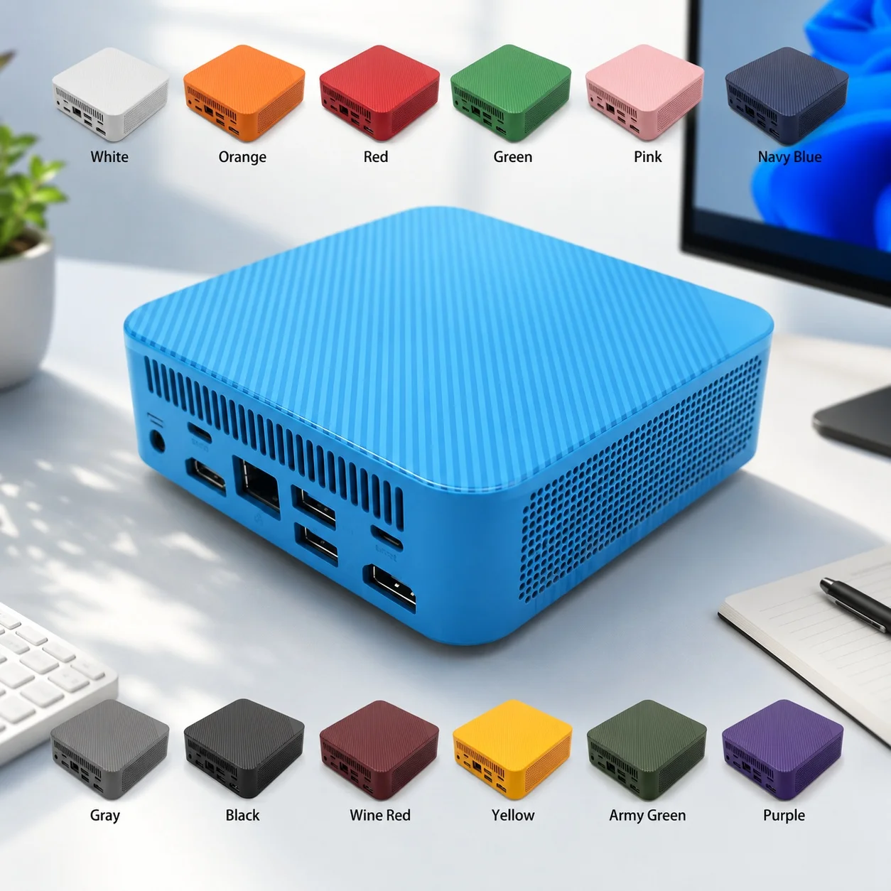 Navy Blue Portable Mini PC Int - Pc Gaming Editing recension och pris