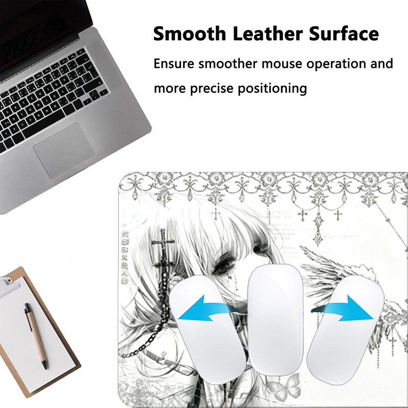 Leather Mousepad Black White A - Pc Gaming Desk recension och pris