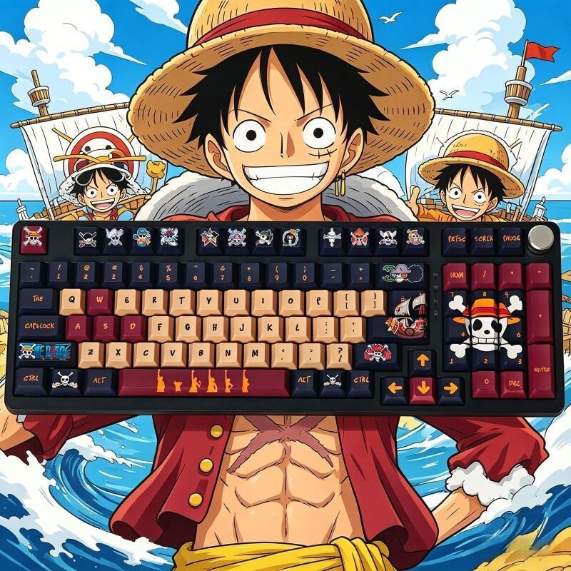 BANDAI One Piece Monkey D. Luf - Custom Keycaps recension och pris