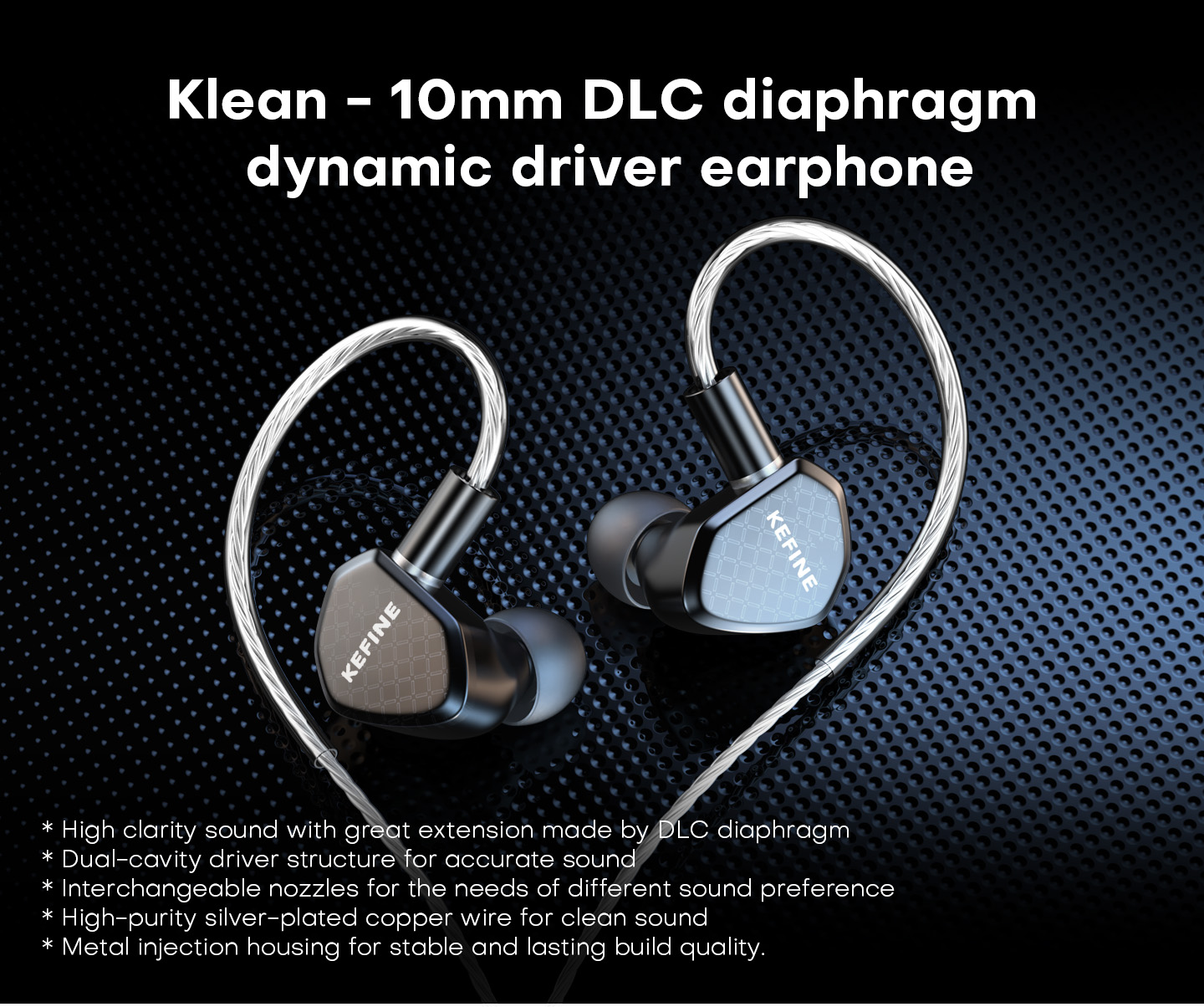 KEFINE Klean 10mm DLC Diaphrag - Pc Gaming Earphones recension och pris