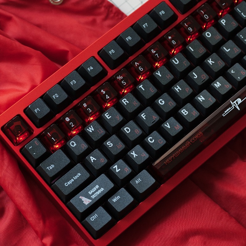Soviet Black Theme Keycaps Set - Pc Gaming Set recension och pris