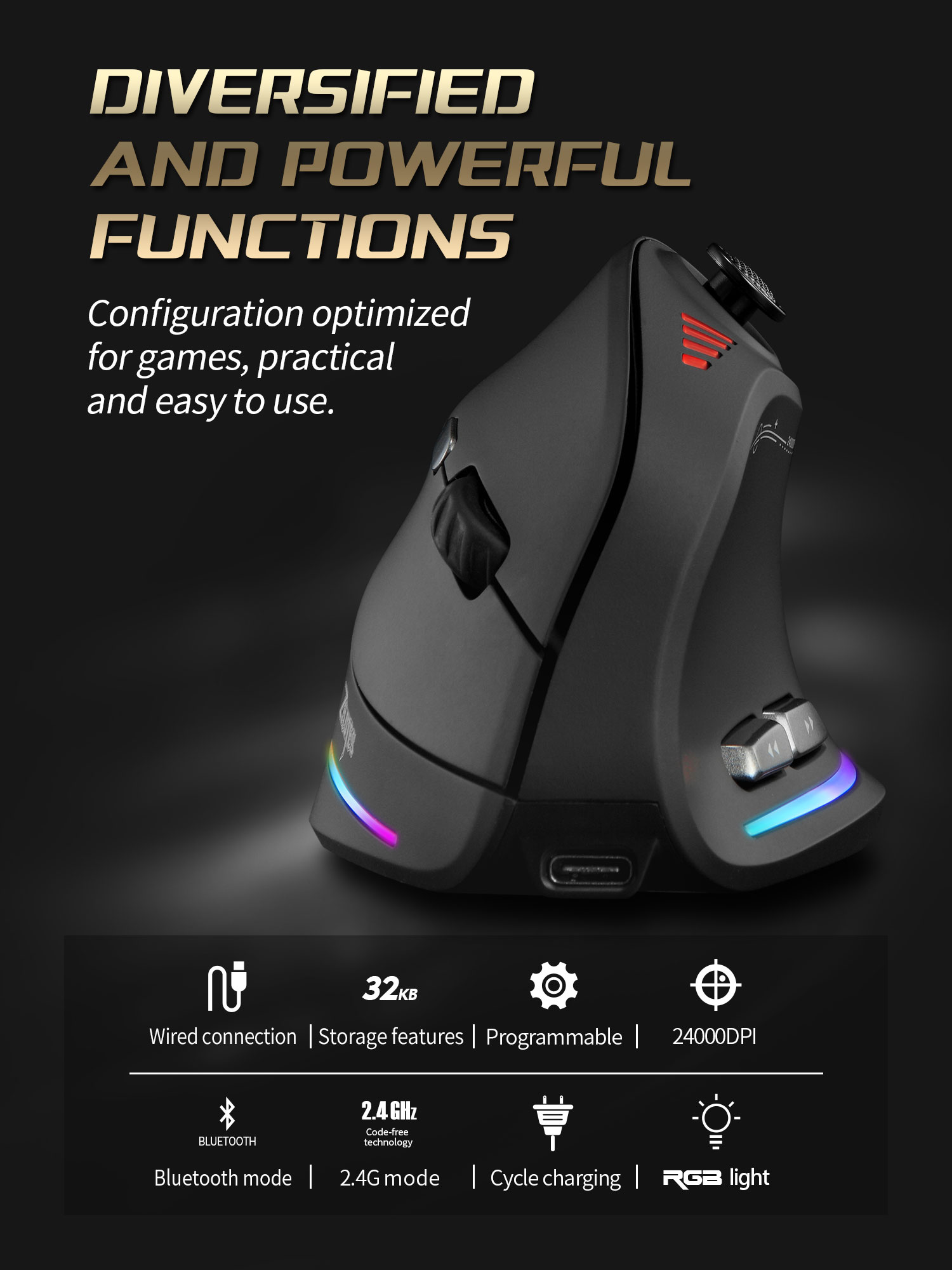 Jomaa RGB Backlit Wireless Ver - Gaming Controller recension och pris