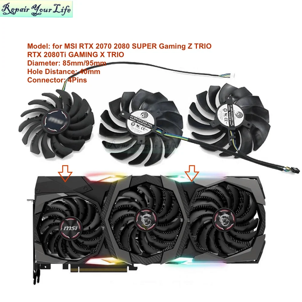 PC VGA Cooling Fan for MSI RTX - Pc Gaming Msi recension och pris